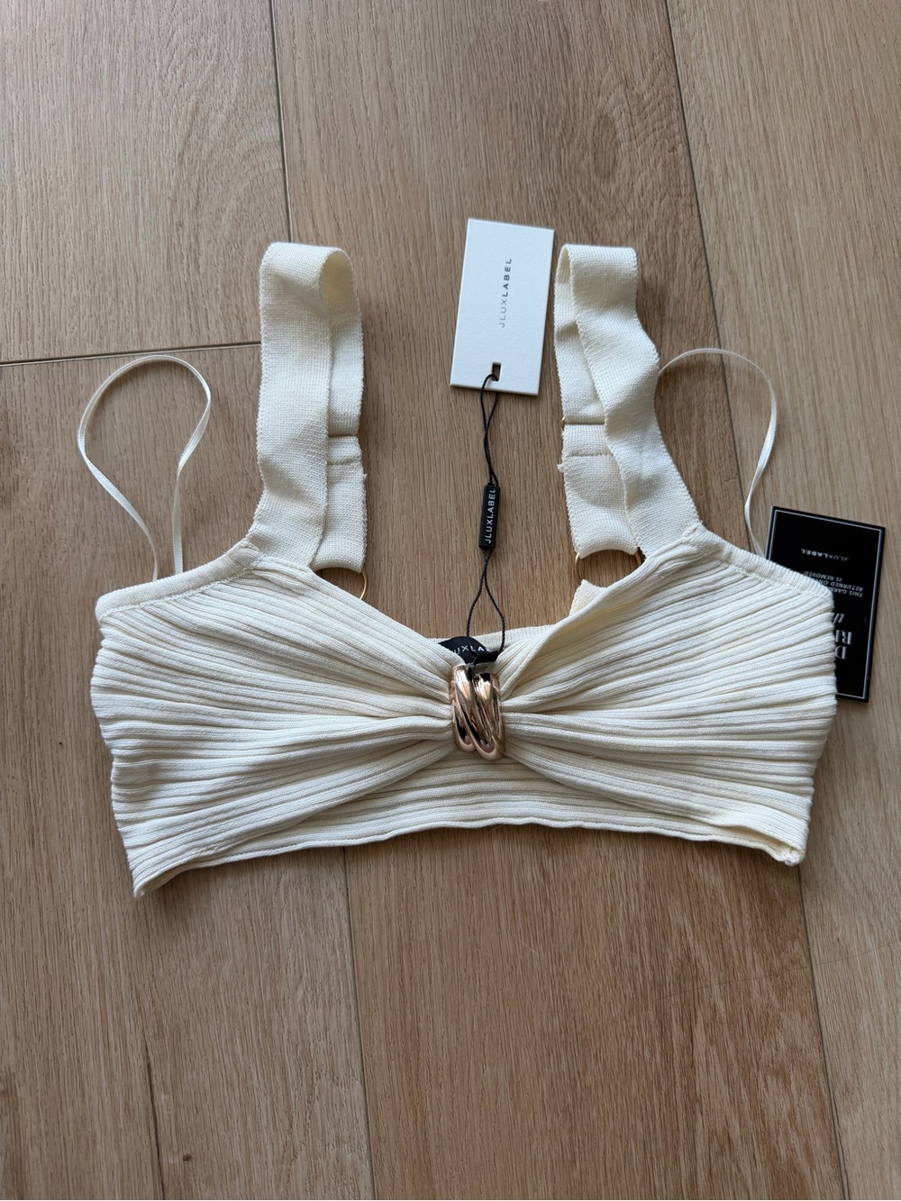 Jluxlabel Adeline ivory embellished top - XS